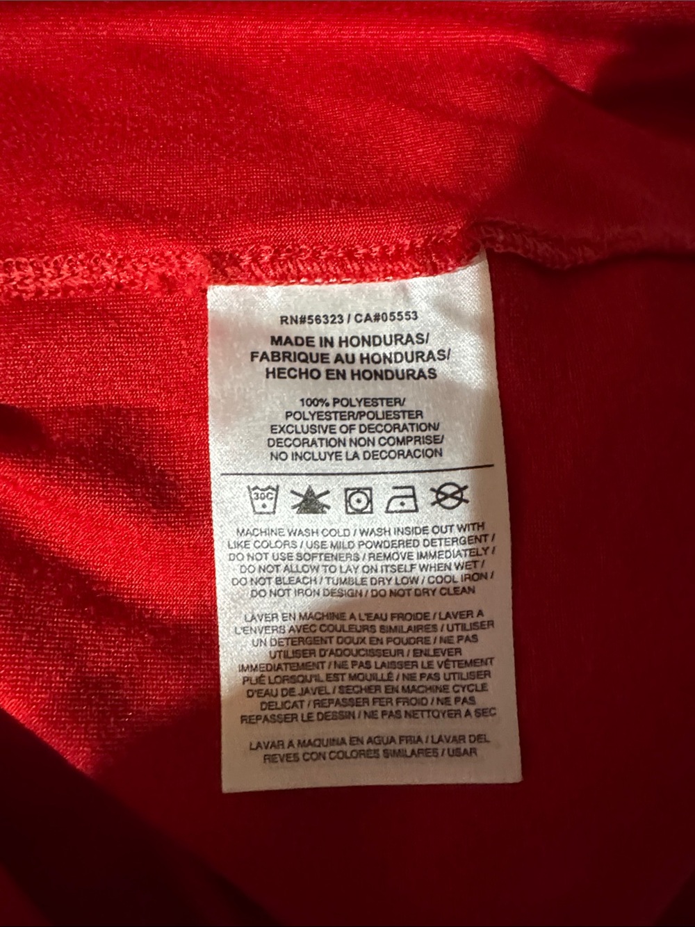 Nike Men's Dri-Fit Red Short Sleeve Tee - Picture 4 of 4